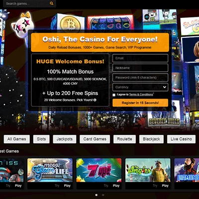 Oshi Bitcoin casino