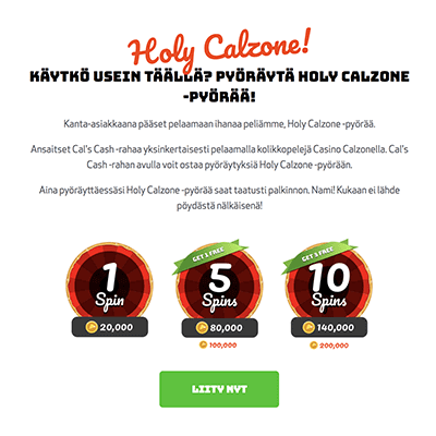 Casino Calzone ilmaiskierrokset