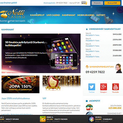 Netticasino.com ilmaiskierrokset