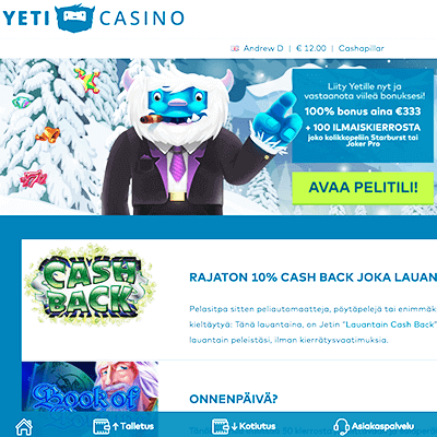 Yeti Casino ilmaiskierrokset