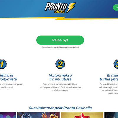 Pronto casino bonus