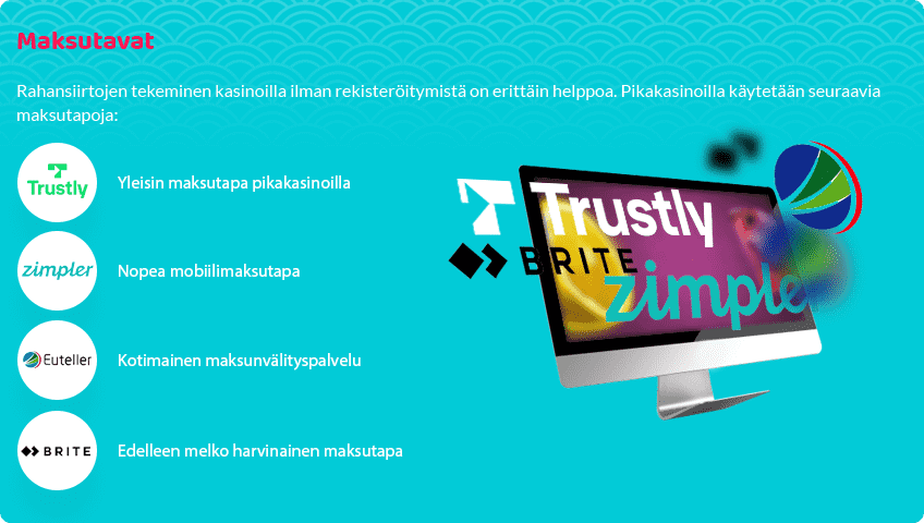 Kasinot ilman tiliä maksutavat