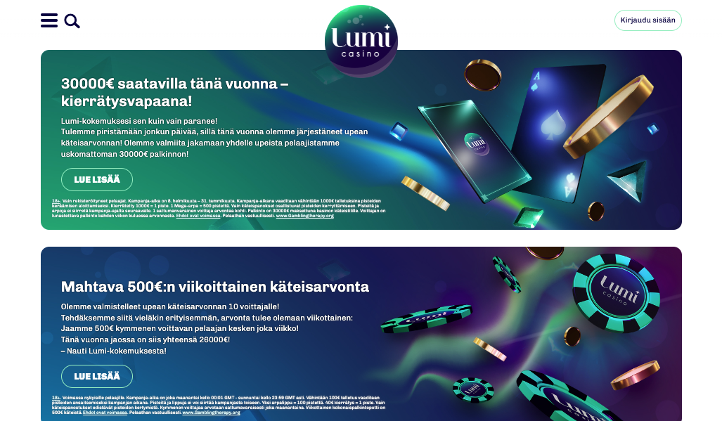 lumi casino bonukset