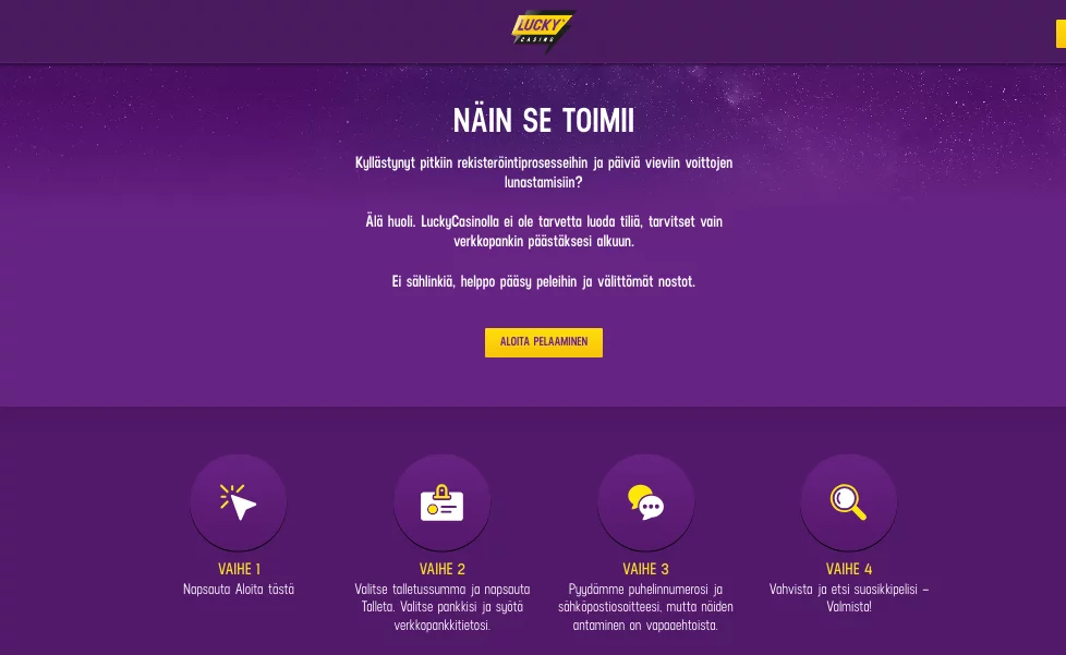 lucky casinolla pelaaminen