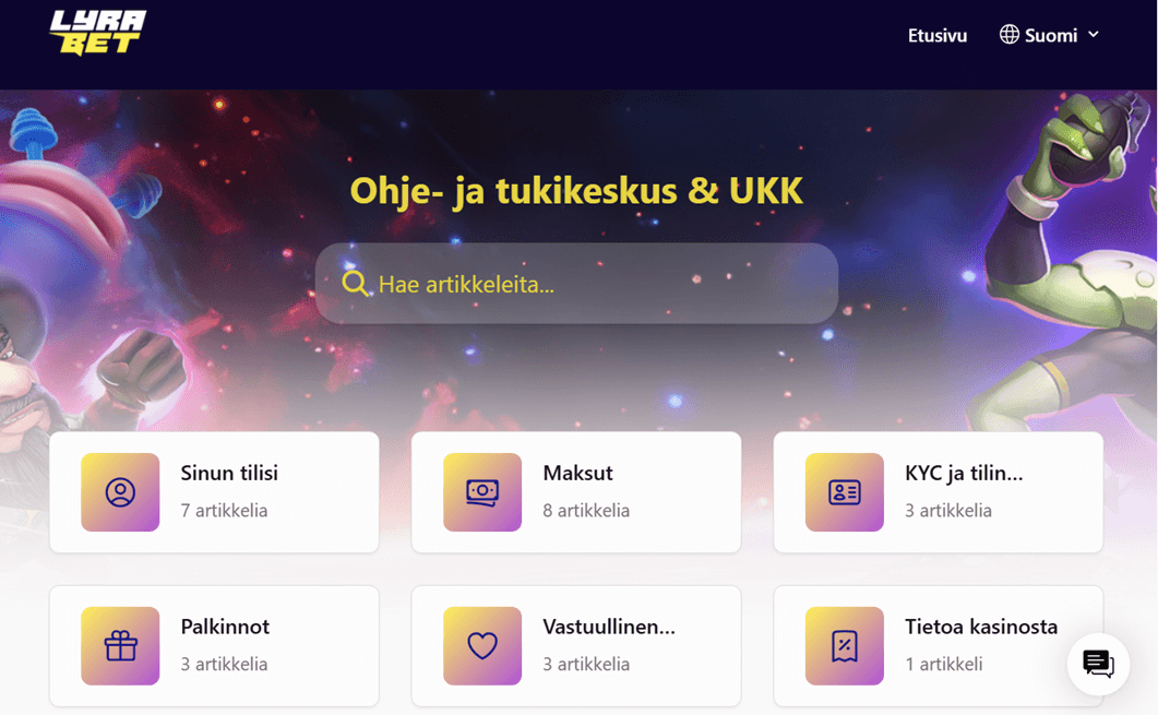 Lyrabet kokemuksia ja tuki